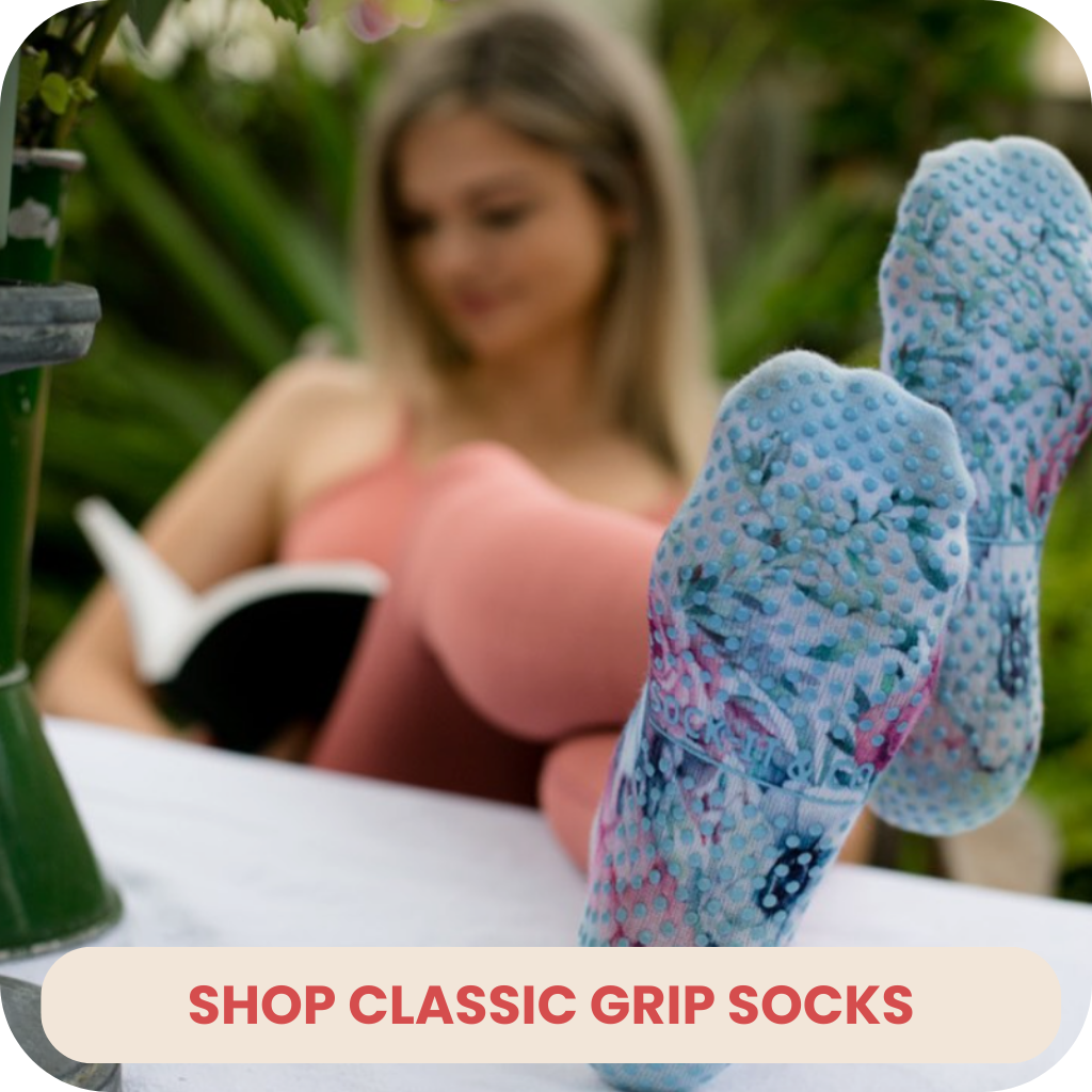 6 Pairs Ladies Gentle Grip Cotton Socks Rose Floral Pink