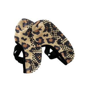 leopard print ballet non-slip grip socks - sock-it and co