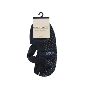 sock-it-and co black ballet non-slip grip socks